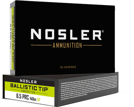 Nosler Ballistic Tip Spitzer Boat Tail 140 Grain 6.5 PRC 2900 fps