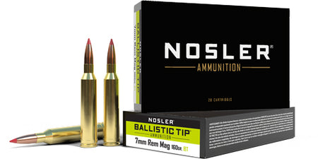 Nosler Ballistic Tip 7mm Remington Mag 160 grain Polymer Tip ammunition