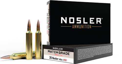 Nosler Match Grade Custom Competition Hollow Point Boat Tail 140 Grain .26 Nosler 3200 fps
