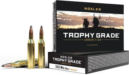 Nosler Trophy Grade Nosler Spitzer Partition 85 Grain .243 Winchester 3225 fps