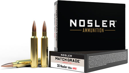 Nosler Match Grade Custom Competition Hollow Point Boat Tail 190 Grain .30 Nosler 3050 fps