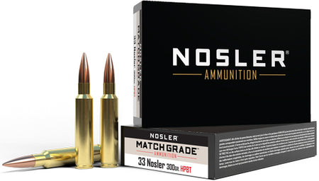 Nosler Match Grade Custom Competition Hollow Point Boat Tail 300 Grain .33 Nosler 2550 fps