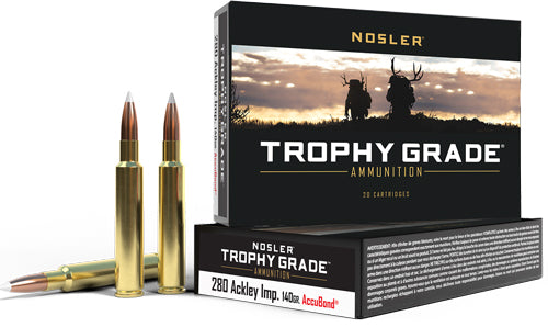 Nosler Trophy Grade Nosler AccuBond 140 Grain .280 Ackley 3200 fps