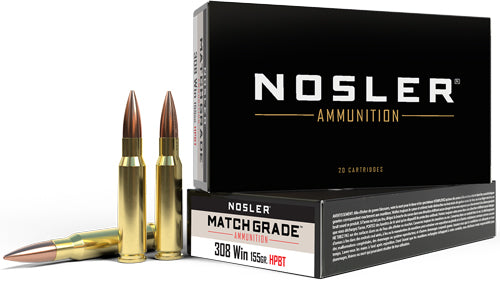 Nosler Match Grade Custom Competition Hollow Point Boat Tail 155 Grain .308 Win / 7.62x51mm 2850 fps
