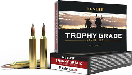 Nosler Trophy Grade Nosler Spitzer AccuBond Long Range 142 Grain .26 Nosler 3300 fps