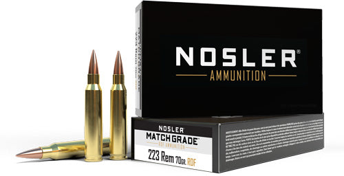 Nosler Match Grade RDF Hollow Point Boat Tail 70 Grain .223 Remington 2850 fps