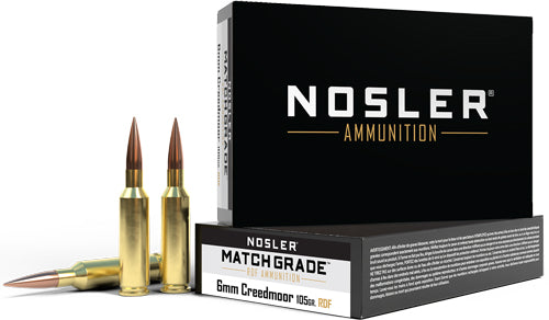 Nosler Match Grade RDF Hollow Point Boat Tail 105 Grain 6mm Creedmoor 3050 fps