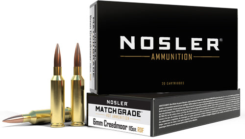 Nosler Match Grade RDF Jacketed Hollow Point 115 Grain 6mm Creedmoor