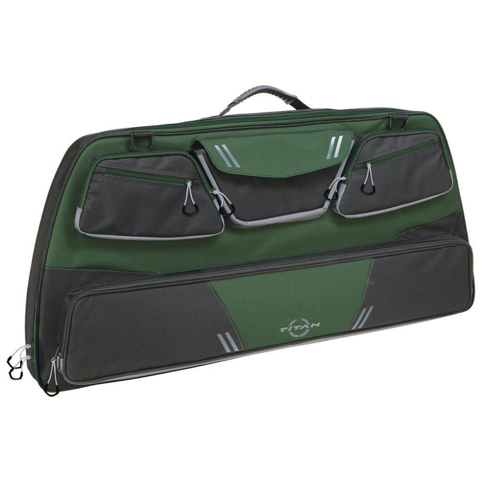 Titan Aconite 41-Inch Compound Bow Carry Case with Quiver Pocket - Green/Black