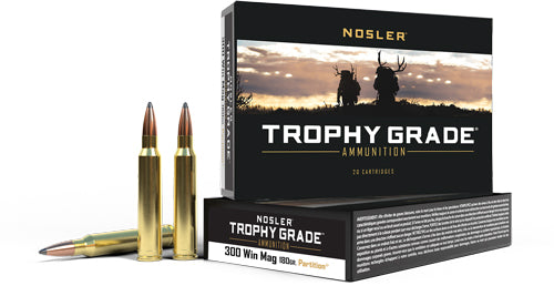 Nosler Trophy Grade Partition Jacketed Soft Point 180 Grain .300 Winchester Mag