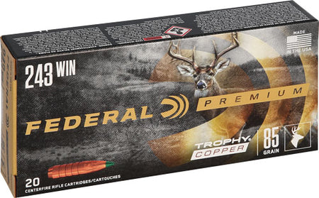 Federal Premium Copper Trophy Copper 85 Grain .243 Winchester 3200 fps