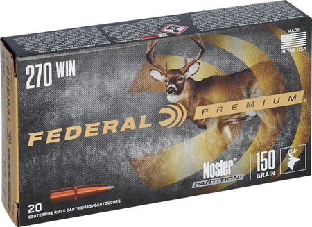 Federal Premium Nosler Partition 150 Grain .270 Winchester 2830 fps