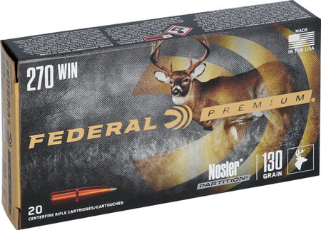 Federal Premium Nosler Partition 130 Grain .270 Winchester 3060 fps
