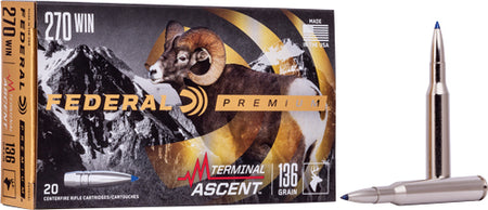 Federal Premium Terminal Ascent 136 Grain .270 Winchester 3000 fps