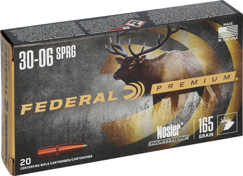 Federal Premium Nosler Partition 165 Grain .30-06 Springfield 2830 fps