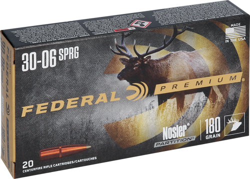 Federal Premium .30-06 Springfield 180 grain Nosler Partition ammunition