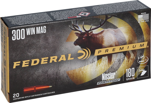 Federal Premium Nosler Partition 180 Grain .300 Winchester Mag 2960 fps