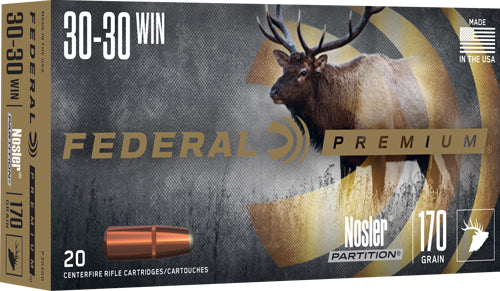 Federal Premium .30-30 Winchester 170 grain Nosler Partition ammunition