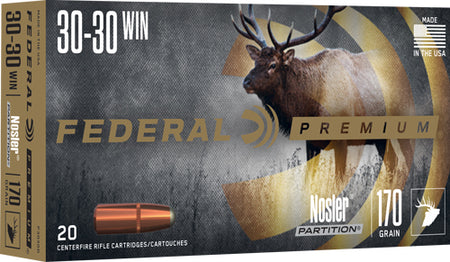Federal Premium .30-30 Winchester 170 grain Nosler Partition ammunition