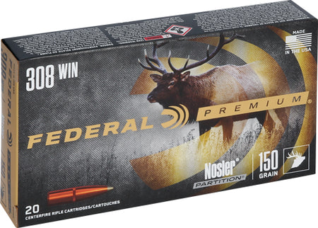 Federal Premium Nosler Partition 150 Grain .308 Win / 7.62x51mm 2840 fps