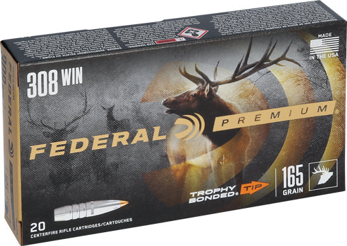 Federal Premium Trophy Bonded Tip 165 Grain .308 Win / 7.62x51mm 2700 fps