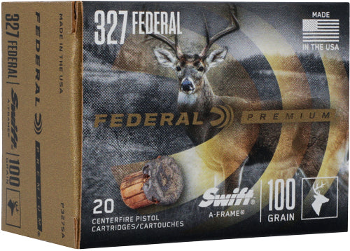 Federal Premium .327 Federal Mag 100 grain Swift A Frame ammunition