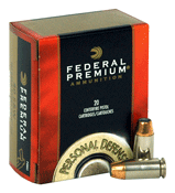 Federal Premium Personal Defense Hydra-Shok Jacketed Hollow Point 165 Grain .40 S&W 980 fps