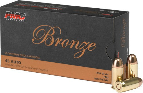 PMC Bronze 45 ACP Pistol Ammunition 230gr FMJ