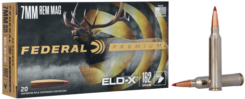Federal Premium ELD-X 7mm Remington Mag 162 grain Extremely Low Drag-eXpanding ammunition