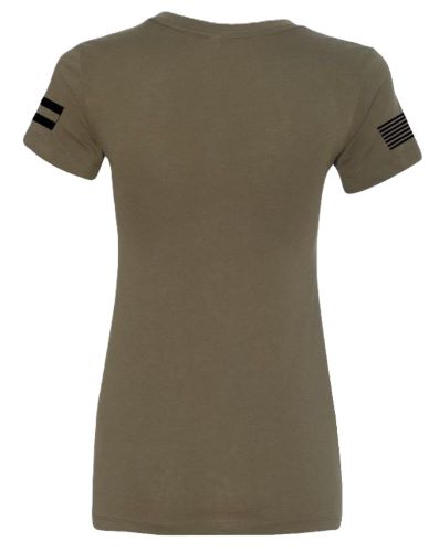GLOCK LADIES "GLOCK GIRL FLAG TEE" SHORT SLEEVE MED MIL GRN