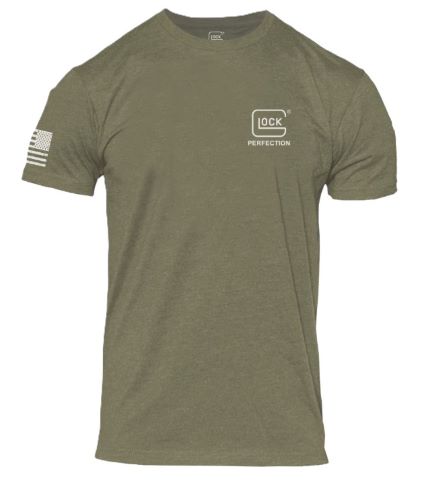 GLOCK PERFECTION FLAG TEE SHORT SLEEVE T SHIRT 2XL GREEN