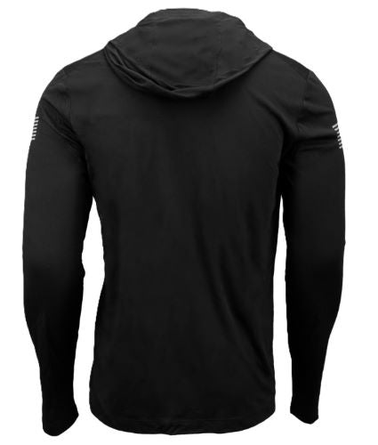 GLOCK HOODED PERFORMANCE LONG SLEEVE SHIRT LG BLACK