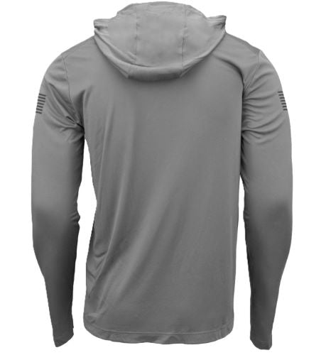 GLOCK HOODED PERFORMANCE LONG SLEEVE SHIRT 2XL GREY