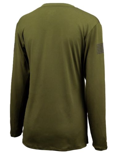GLOCK LADIES PERFORMANCE LONG SLEEVE SHIRT LG MILITARY GRN