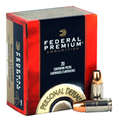 Federal Premium Personal Defense Hydra-Shok Jacketed Hollow Point 124 Grain 9mm Luger/Parabellum 1120 fps