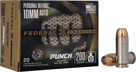 Federal Premium Personal Defense Punch Jacketed Hollow Point 200 Grain 10mm Auto 1100 fps