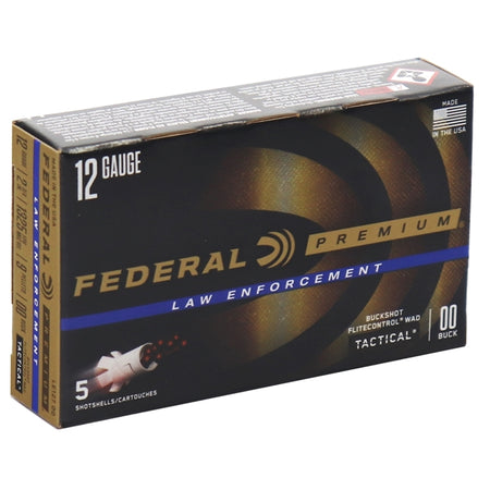 Federal Law Enforcement 12 Gauge Ammunition 2-3/4" 00 Buckshot 9 Pellets 1325 FPS
