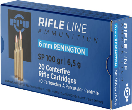 Prvi Partizan Rifle 6mm Remington 100 grain Jacketed Soft Point ammunition