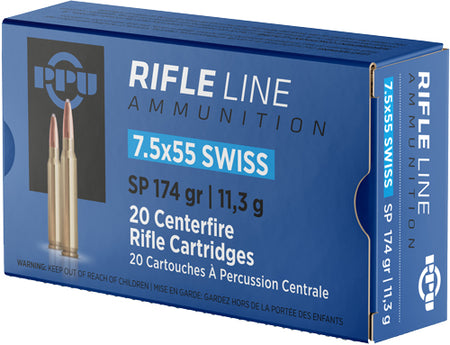 Prvi Partizan Metric Rifle 7.5x55mm Swiss 174 grain Soft Point ammunition