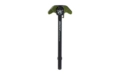 Aero Precision AR-15 BREACH Ambi Charging Handle, Small Lever Configuration, Black and Olive Drab Green