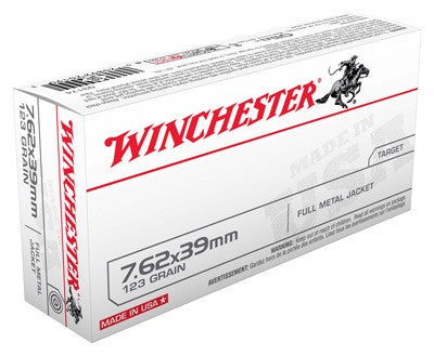 Winchester USA Full Metal Jacket 123 Grain 7.62x39mm 2355 fps