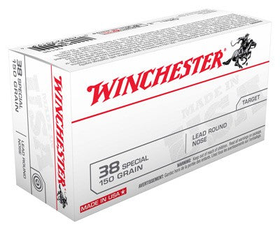Winchester USA Lead Round Nose 150 Grain .38 Special 845 fps