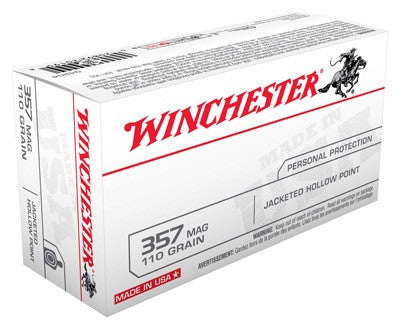Winchester USA Jacketed Hollow Point 110 Grain .357 Magnum 1295 fps