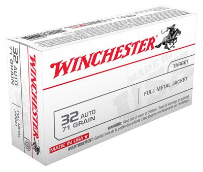 Winchester USA .32 ACP 71 grain Full Metal Jacket ammunition
