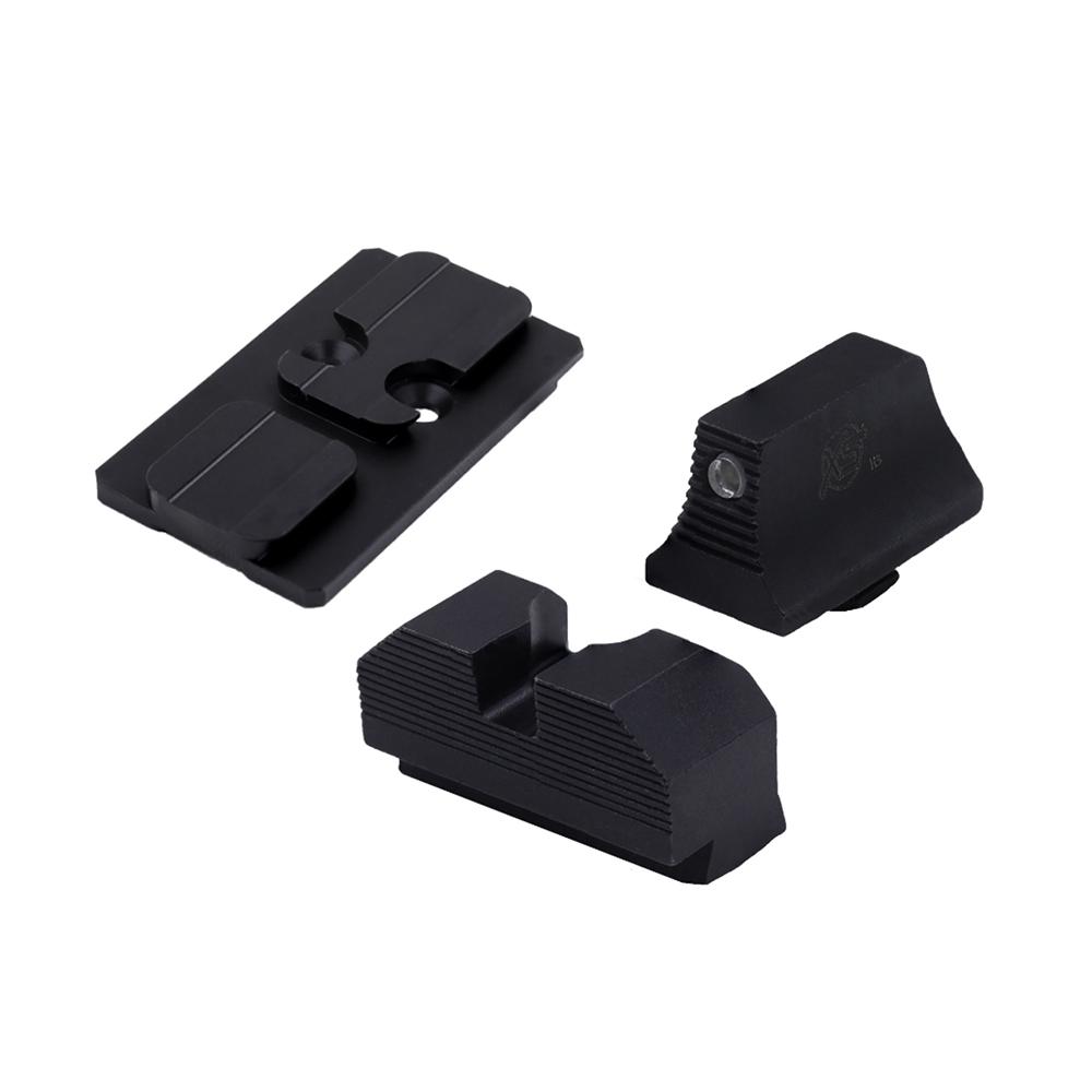 XS Sights Tritium Glock MOS ACRO Mount Bundle – Optic Plate and BUIS Combo Black