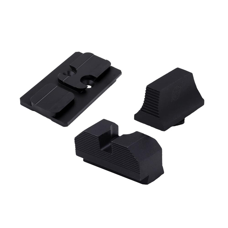 Glock MOS ACRO Footprint XS Sights Optic Mount Bundle - Non-Tritium