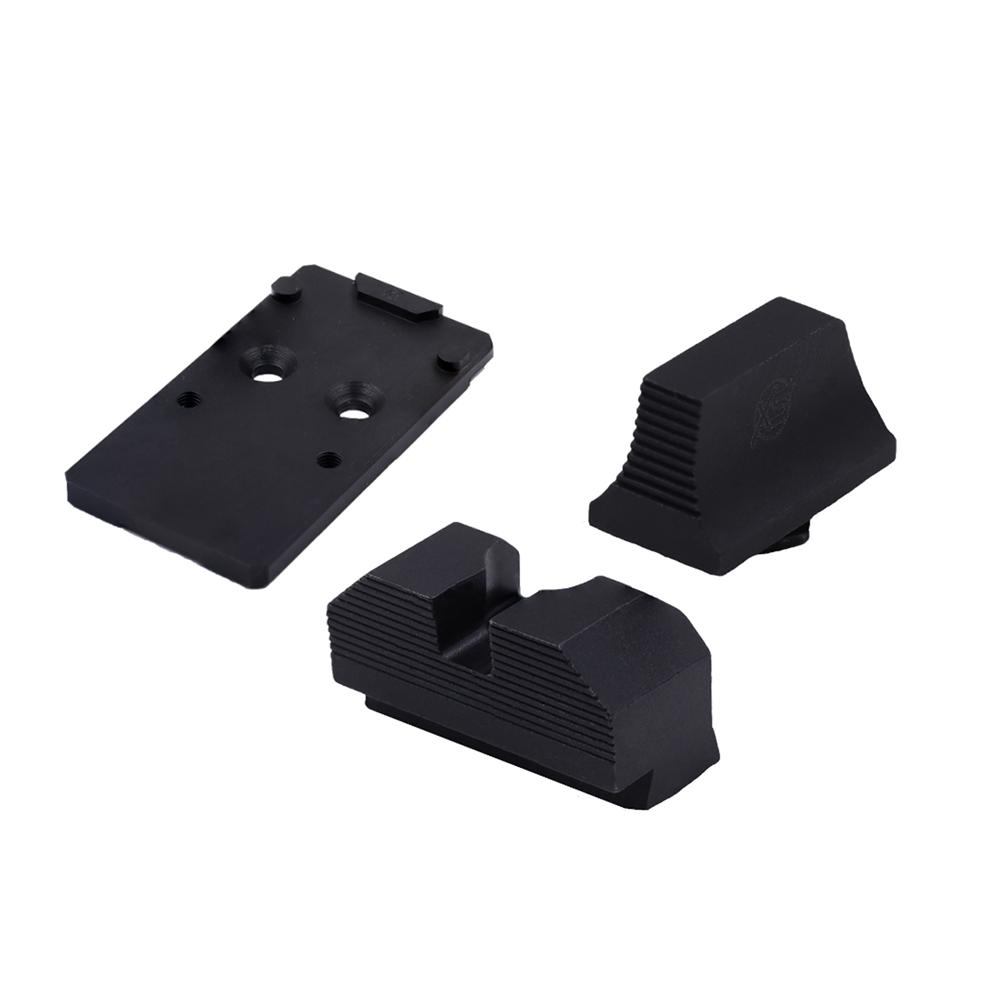 XS Sights Glock MOS Non-Tritium Optic Mount Bundle RMR Footprint Compatible Black