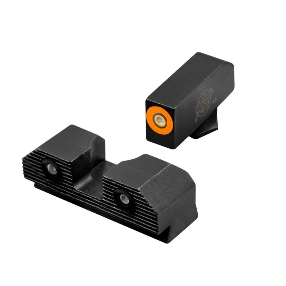 XS Sight Systems Glock 20 21 29 30 30S 37 40 41 R3D 2.0 Night Sights Orange Front Black Rear