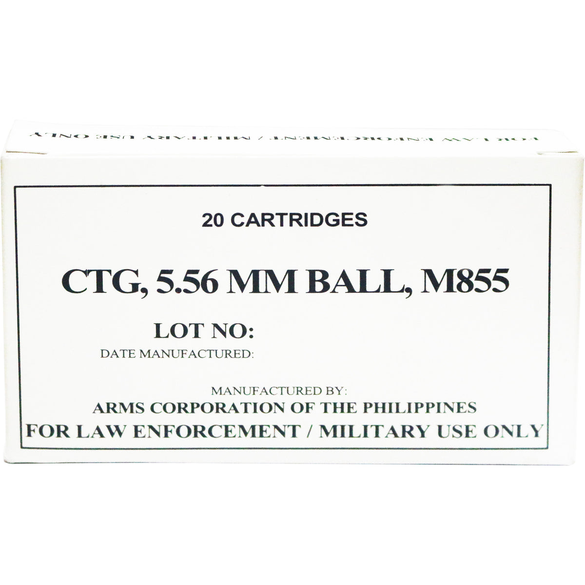 Armscor M855 5.56x45mm NATO 62 grain Full Metal Jacket ammunition