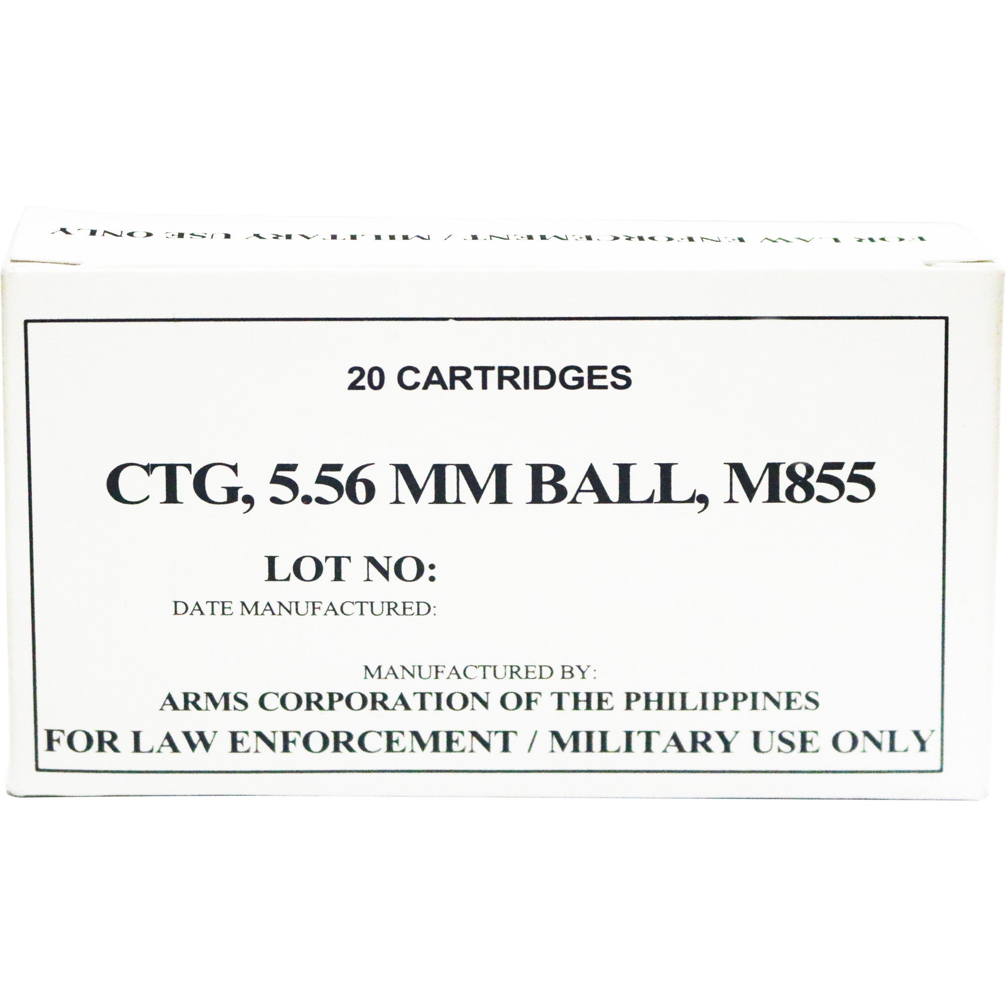 Armscor M855 5.56x45mm NATO 62 grain Full Metal Jacket ammunition